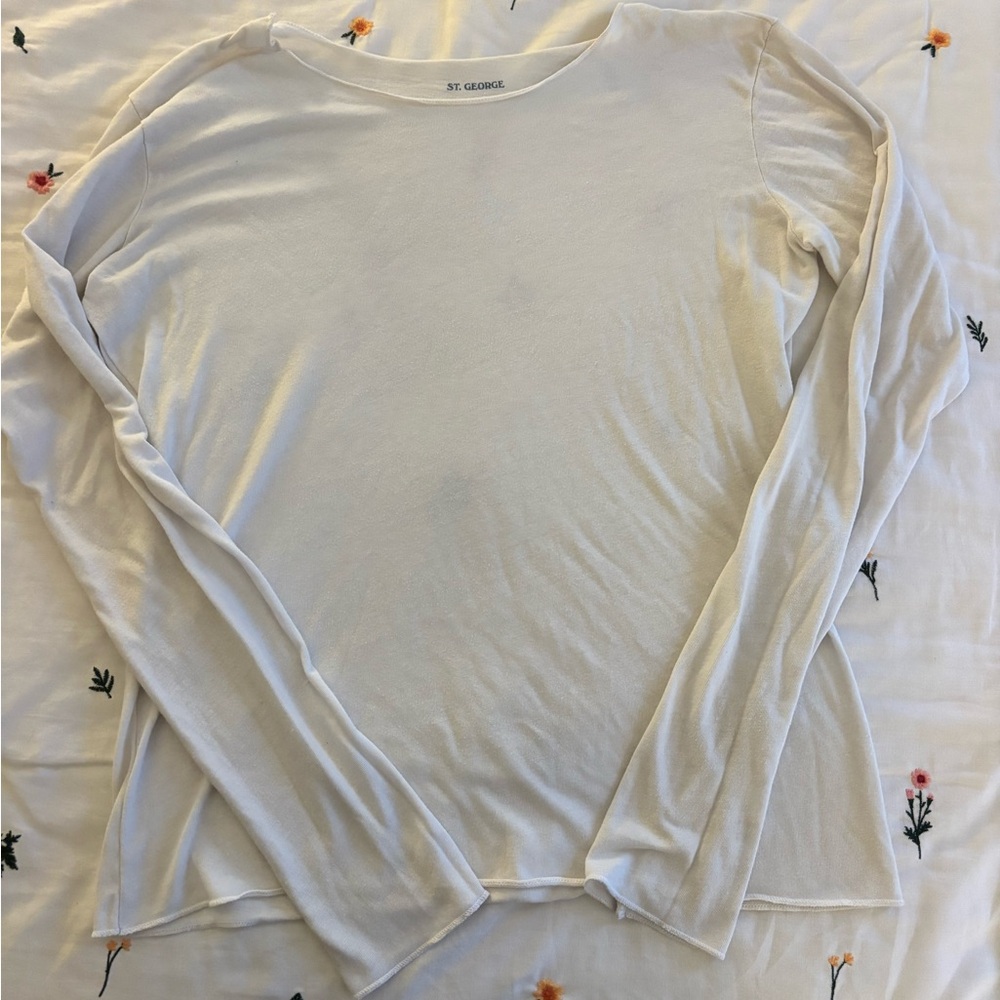 Brandy Melville St. John White Long Sleeve Top